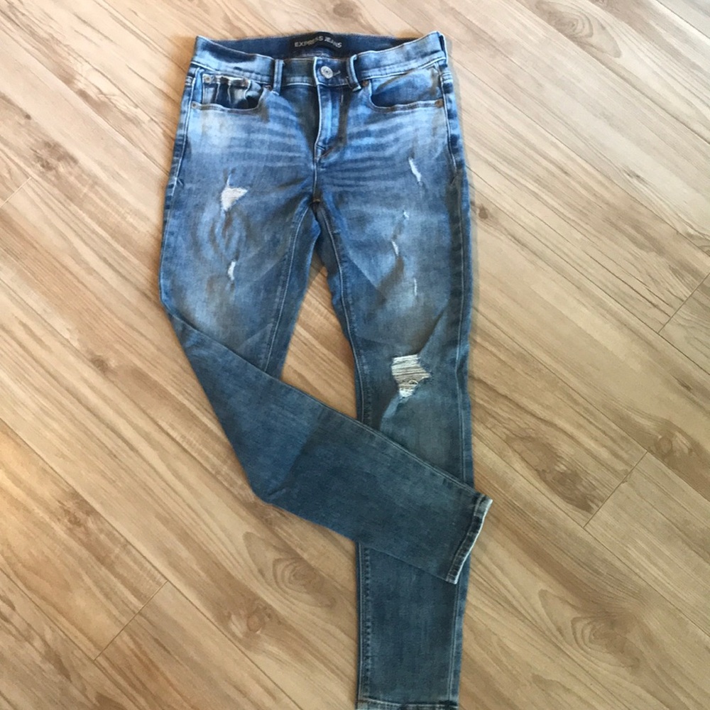 Express Ankle Legging Mid-rise Light Fade